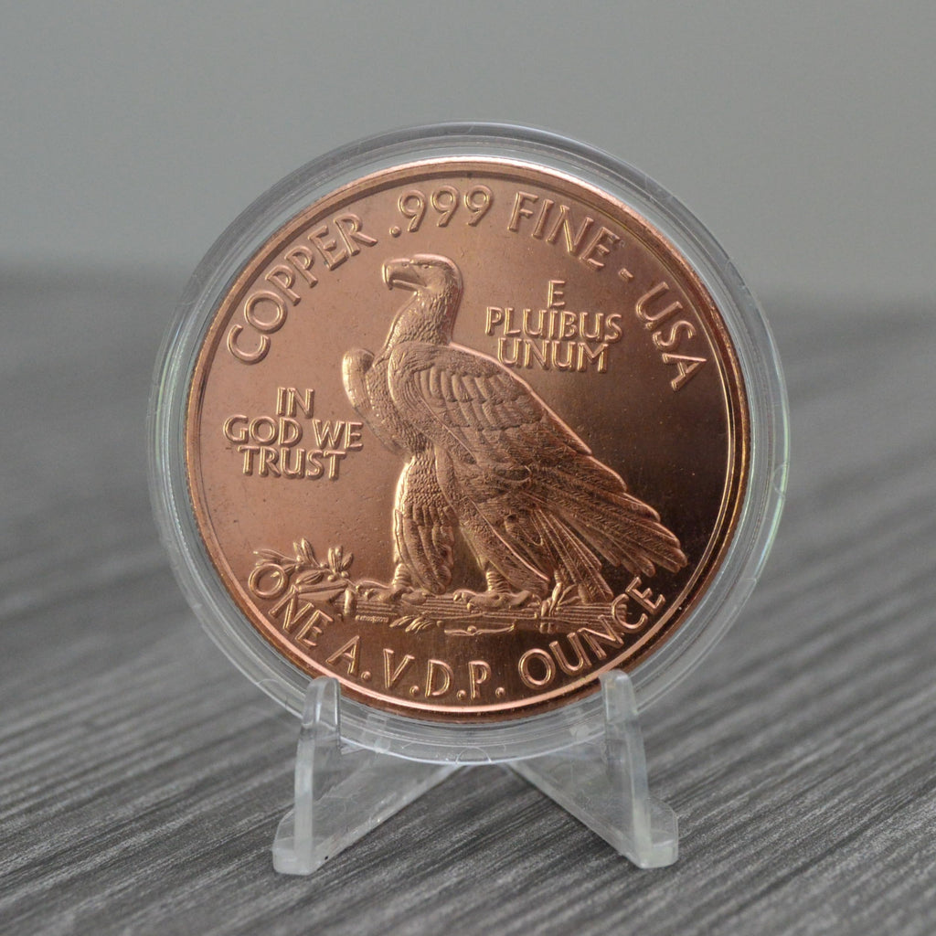 1907 Indian Eagle Copper Round – 1 oz .999 Fine Copper