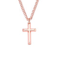 Copper Cross Necklace for Men – 99.9% Pure Copper Chain and Pendant