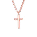 Copper Cross Necklace for Men – 99.9% Pure Copper Chain and Pendant