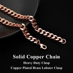 Copper Necklace for Men & Women – 99.9% Pure Cuban Link