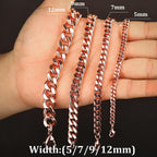 Copper Necklace for Men & Women – 99.9% Pure Cuban Link