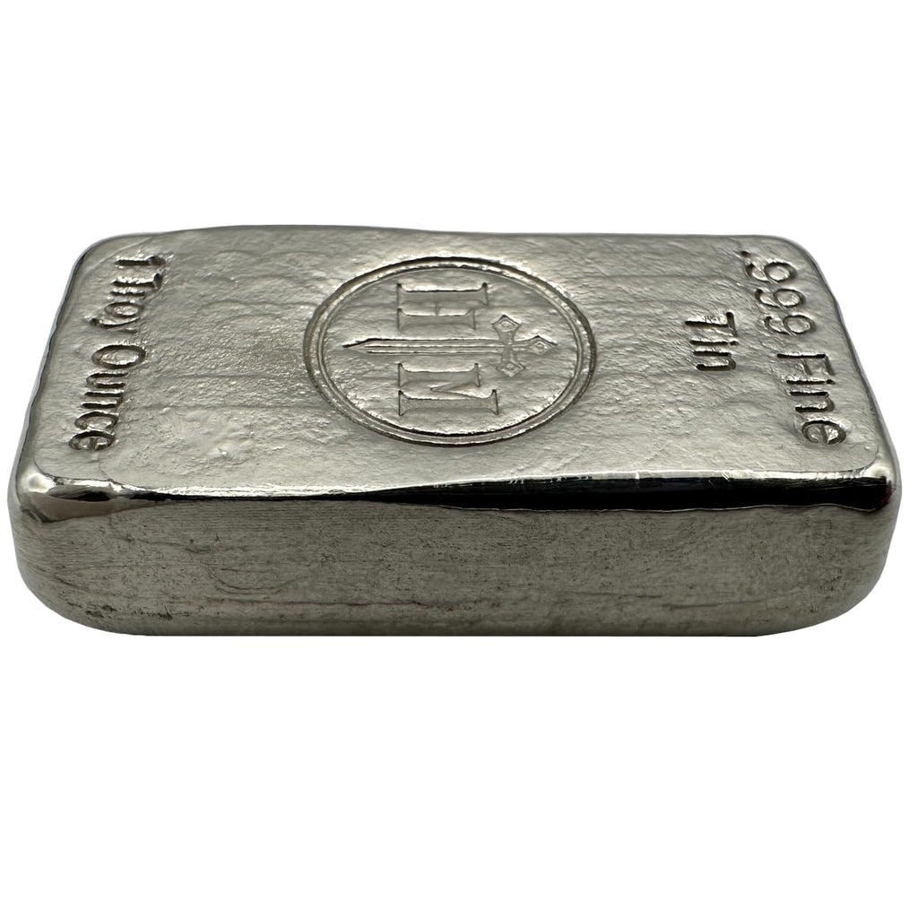 Tin Ingot – 1 oz 99.9% Pure Hand-Poured Bar