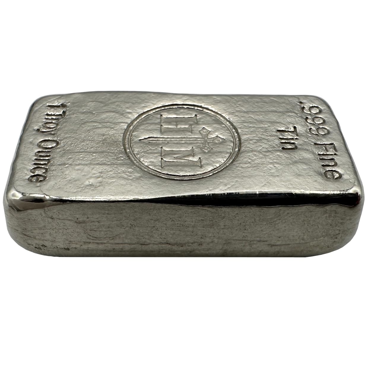1 oz .999 Tin Hand-Poured Bullion Bar