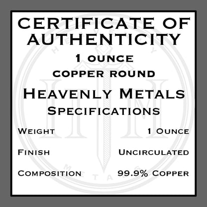 1 oz Freedom Girl Copper Round & Capsule