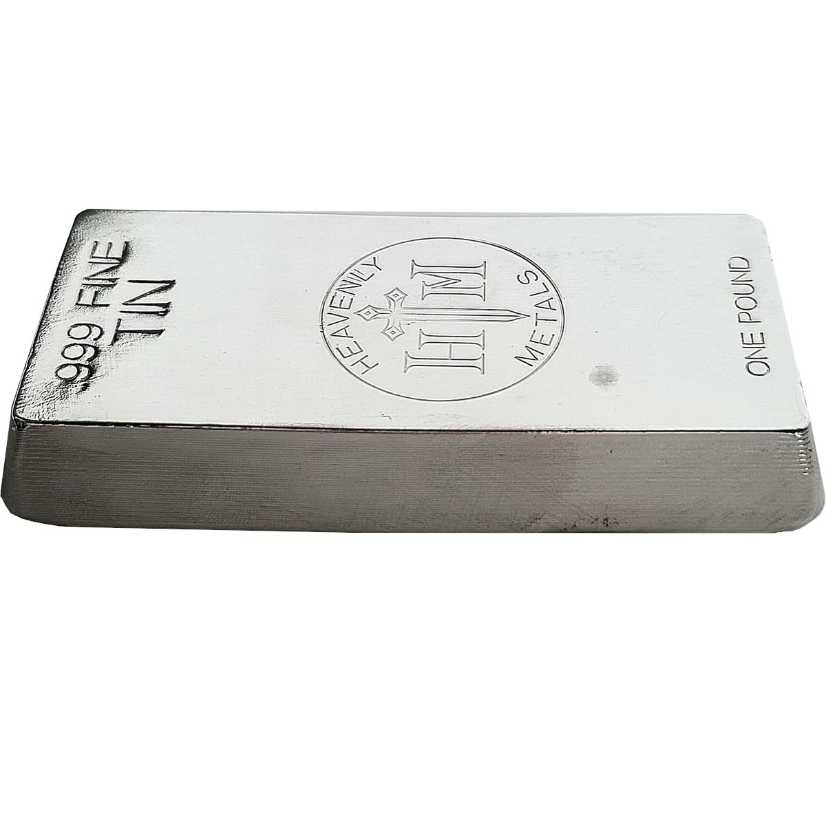 1 lb .999 Tin Hand-Poured Bullion Bar