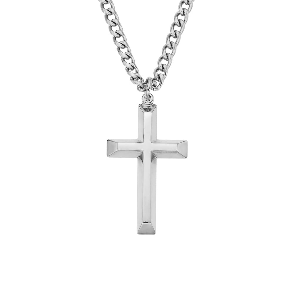 Gold Cross Necklace for Men – 18K Gold Plated Stainless Steel