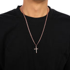 Copper Cross Necklace for Men – 99.9% Pure Copper Chain and Pendant