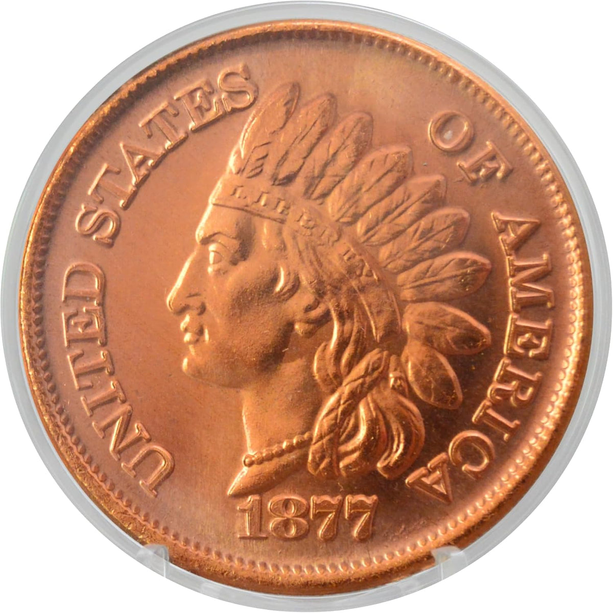 1 oz 1877 Indian Head Copper Round & Capsule
