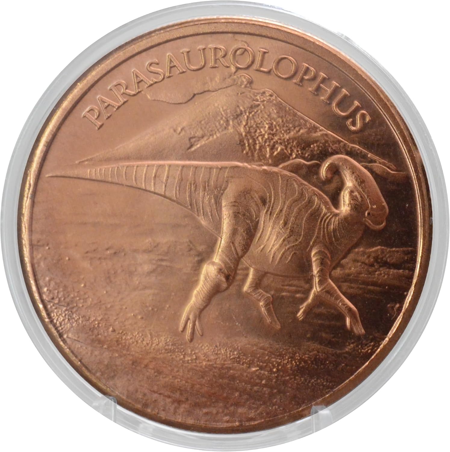 Parasaurolophus Copper Round – 1 oz .999 Fine Copper