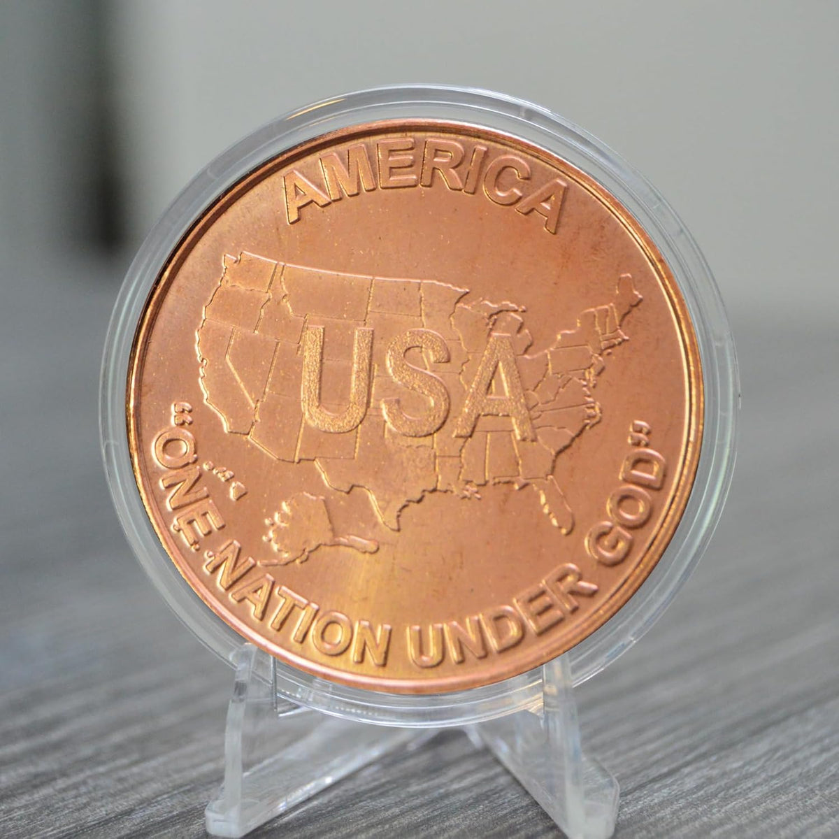 1 oz One Nation Under God Copper Round & Capsule