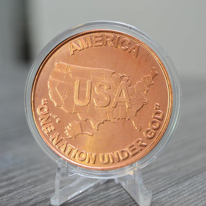 1 oz One Nation Under God Copper Round & Capsule