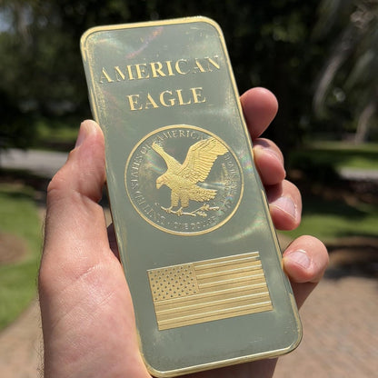 1 lb Brass Walking Liberty Bullion Bar