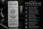 1 Pound Titanium Bar – Walking Liberty .999 Fine Ingot