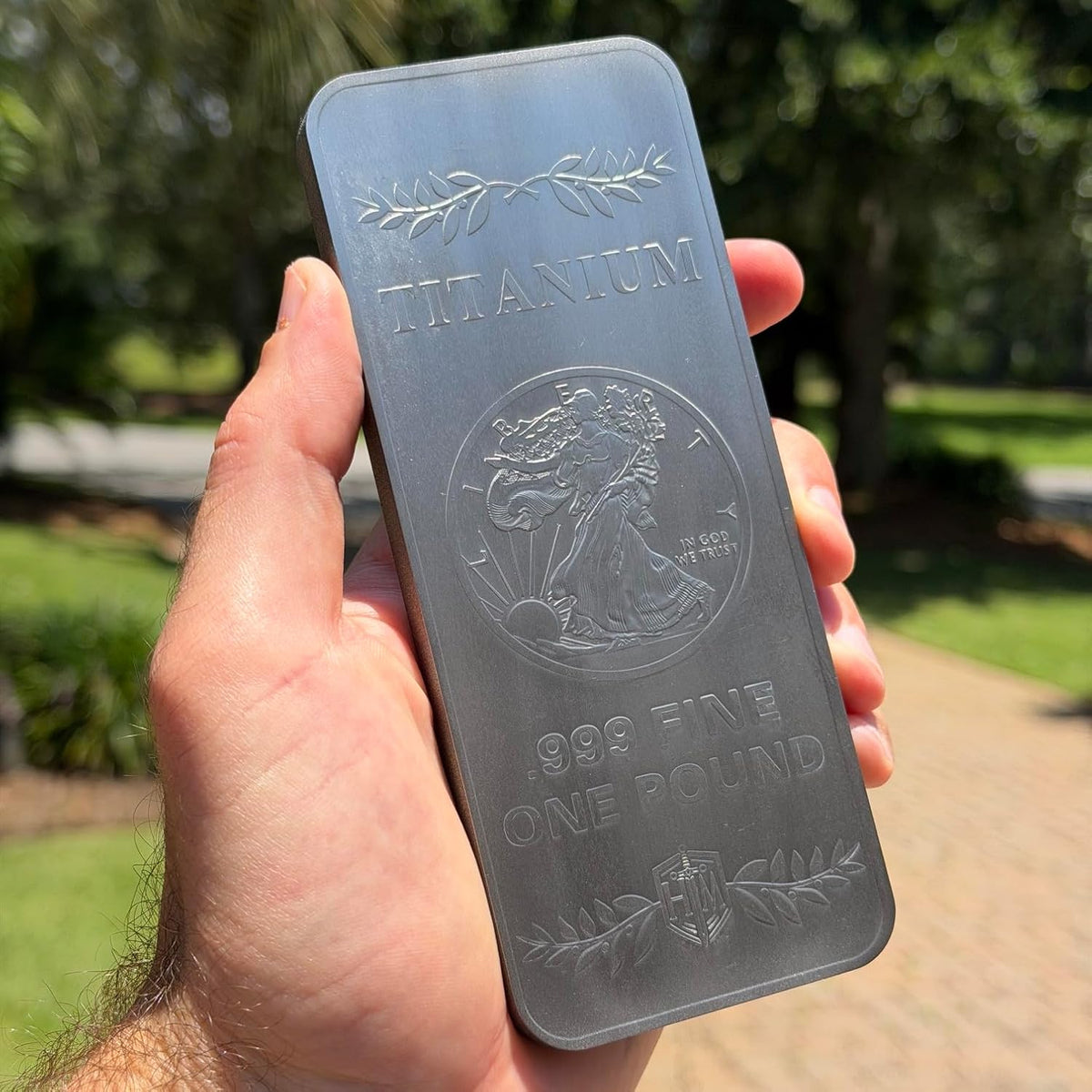 1 lb .999 Titanium Walking Liberty Bullion Bar