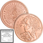 Freedom Girl Copper Round – 1 oz .999 Fine Copper