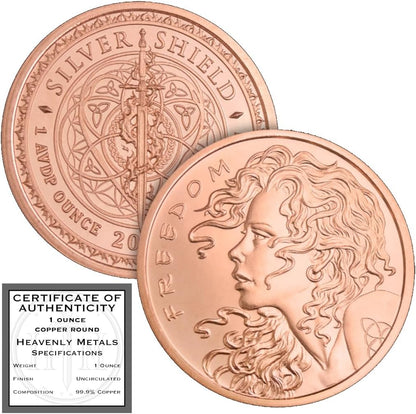 1 oz Freedom Girl Copper Round & Capsule