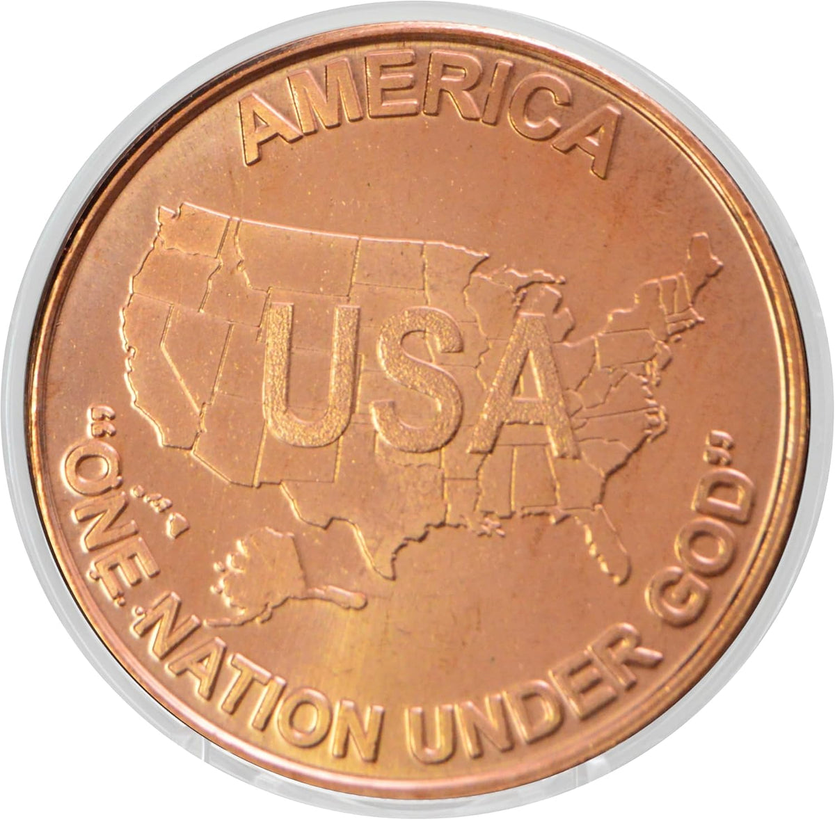 1 oz One Nation Under God Copper Round & Capsule