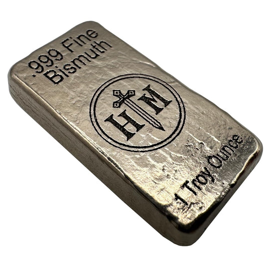 1 oz .999 Bismuth Hand-Poured Bullion Bar