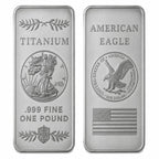 1 Pound Titanium Bar – Walking Liberty .999 Fine Ingot