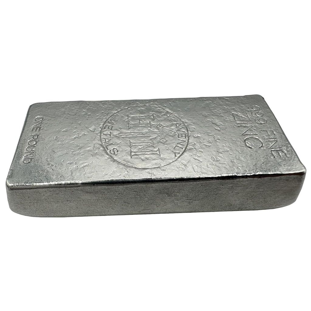 1 lb Zinc Ingot – 99.9% Pure Hand-Poured Bar