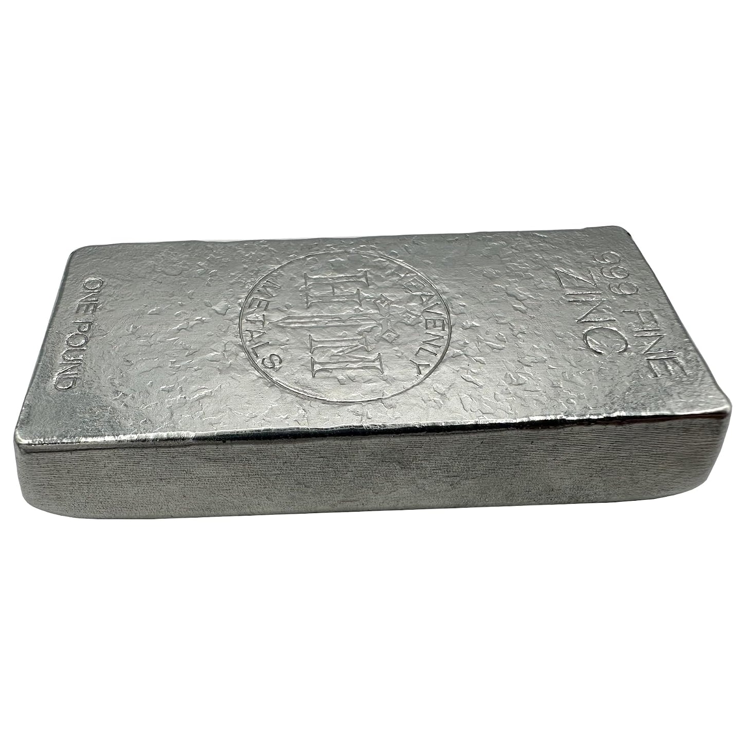 1 lb .999 Zinc Hand-Poured Bullion Bar