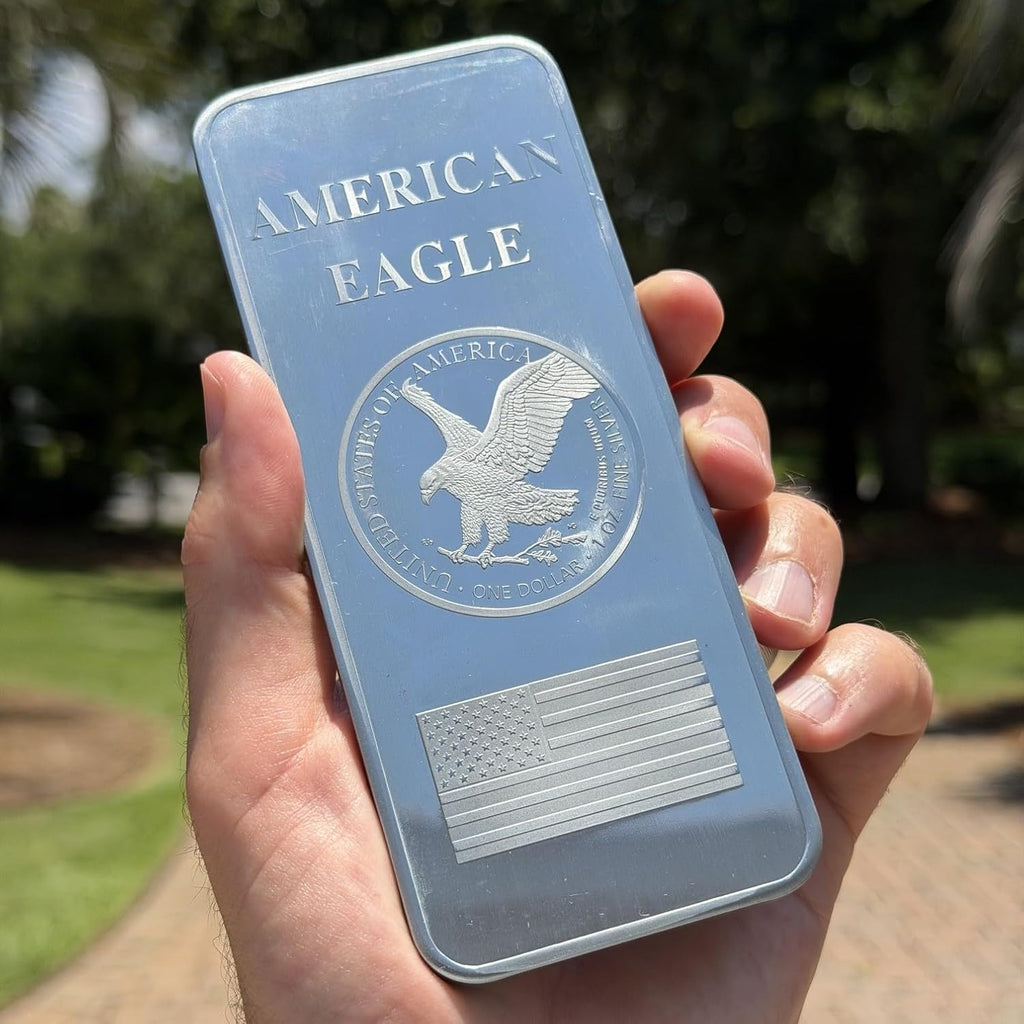 1 Pound Zinc Bar – Walking Liberty .999 Fine Ingot