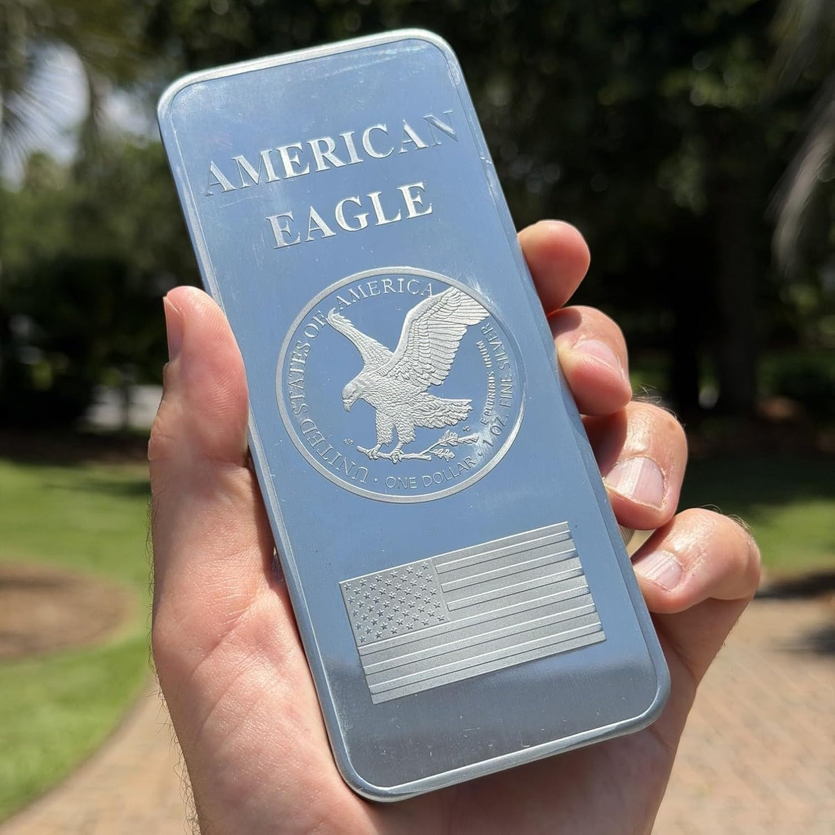 1 lb .999 Zinc Walking Liberty Bullion Bar