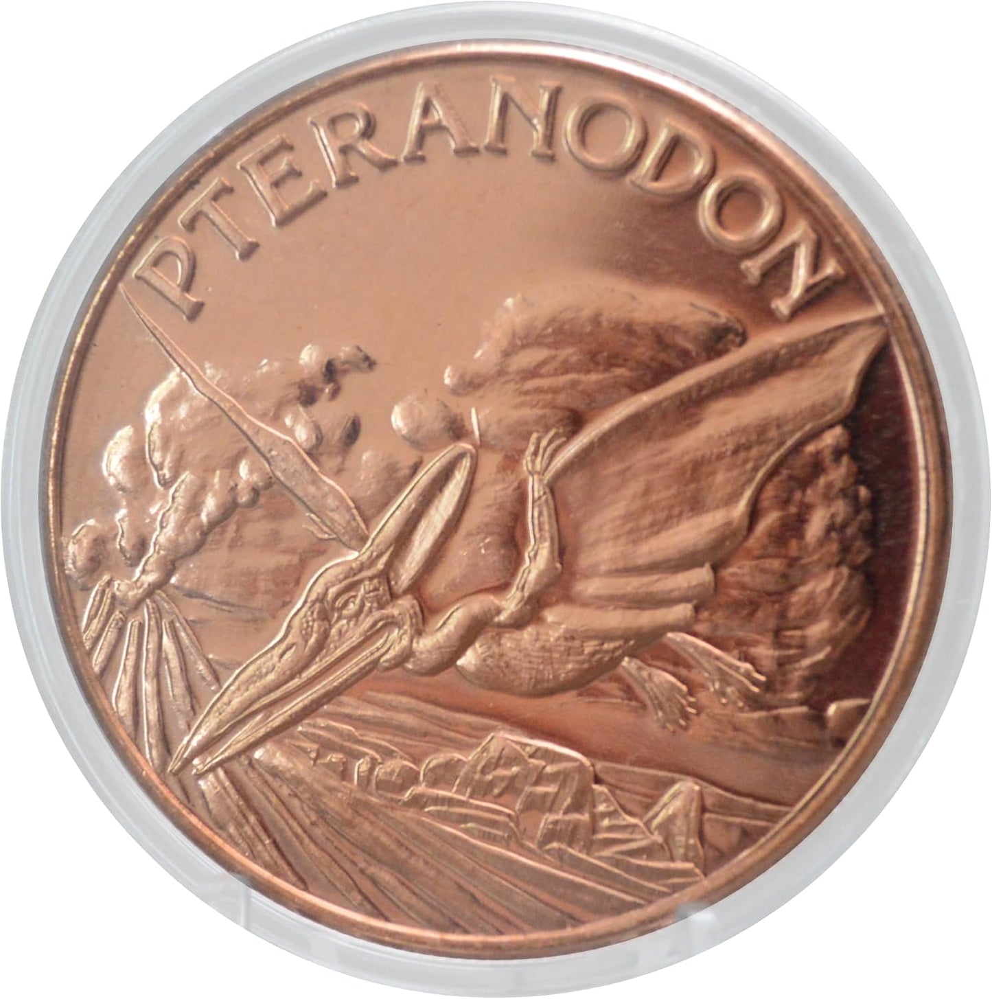 1 oz Pteranodon Copper Round & Capsule