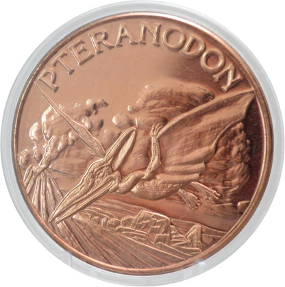 1 oz Pteranodon Copper Round & Capsule