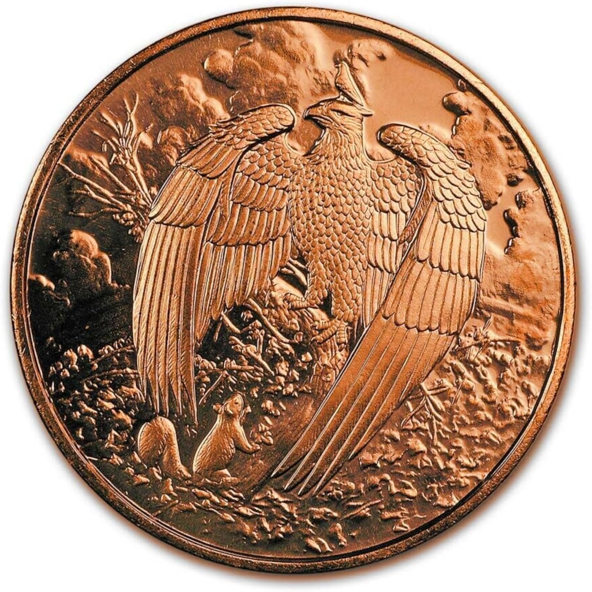 1 oz Great Eagle Copper Round & Capsule