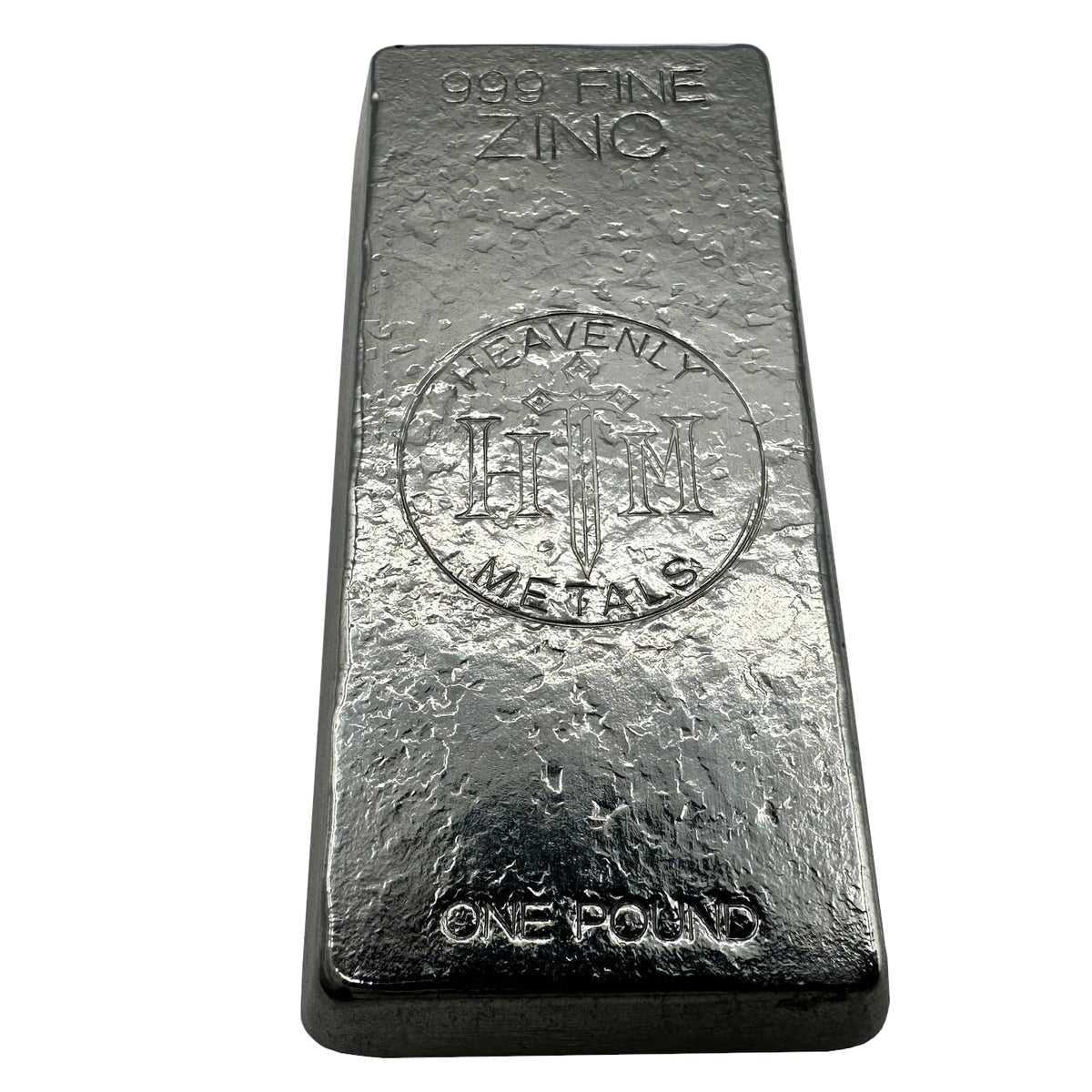 1 lb .999 Zinc Hand-Poured Bullion Bar