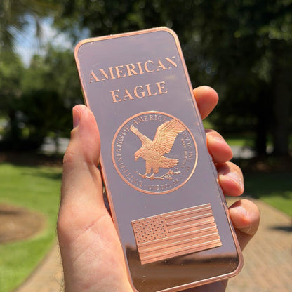 1 lb .999 Copper Walking Liberty Bullion Bar