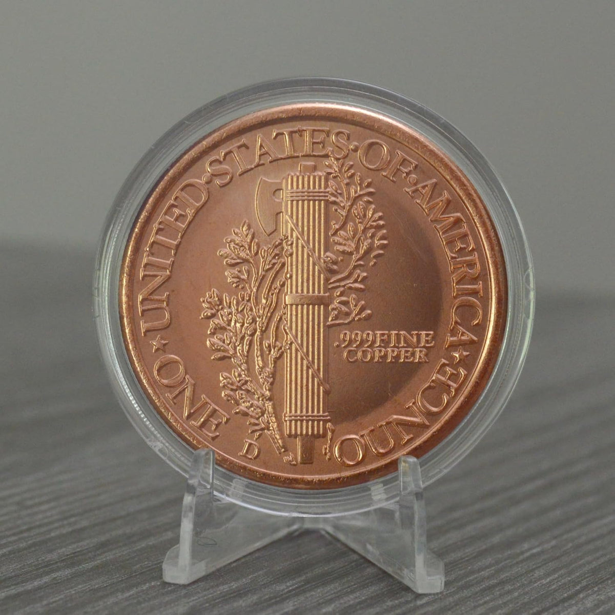 1 oz Mercury Dime Copper Round & Capsule
