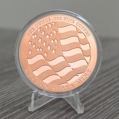 1 oz American Bald Eagle Copper Round & Capsule