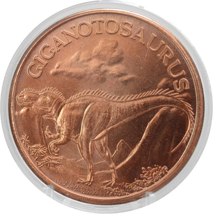 1 oz Giganotosaurus Copper Round & Capsule