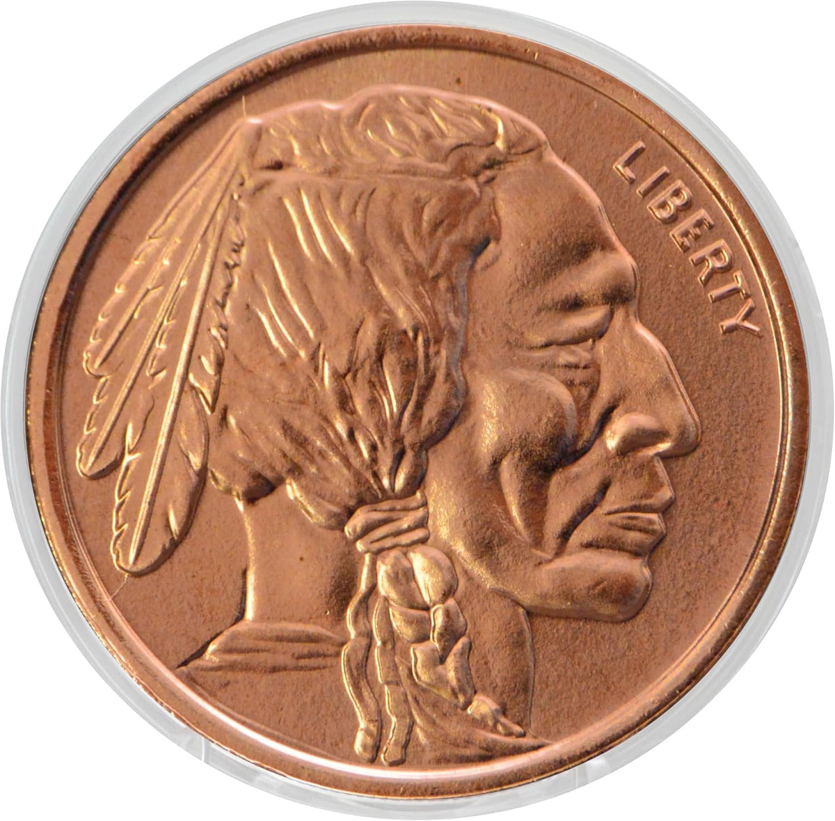 1 oz Buffalo Nickel Copper Round & Capsule