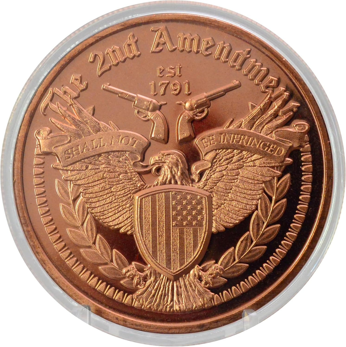 1 oz 2nd Amendment Eagle Copper Round & Capsule