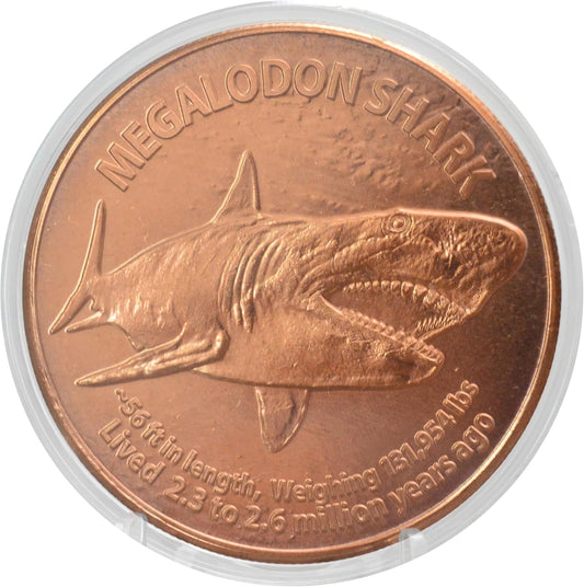 1 oz Megalodon Copper Round & Capsule