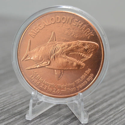 1 oz Megalodon Copper Round & Capsule
