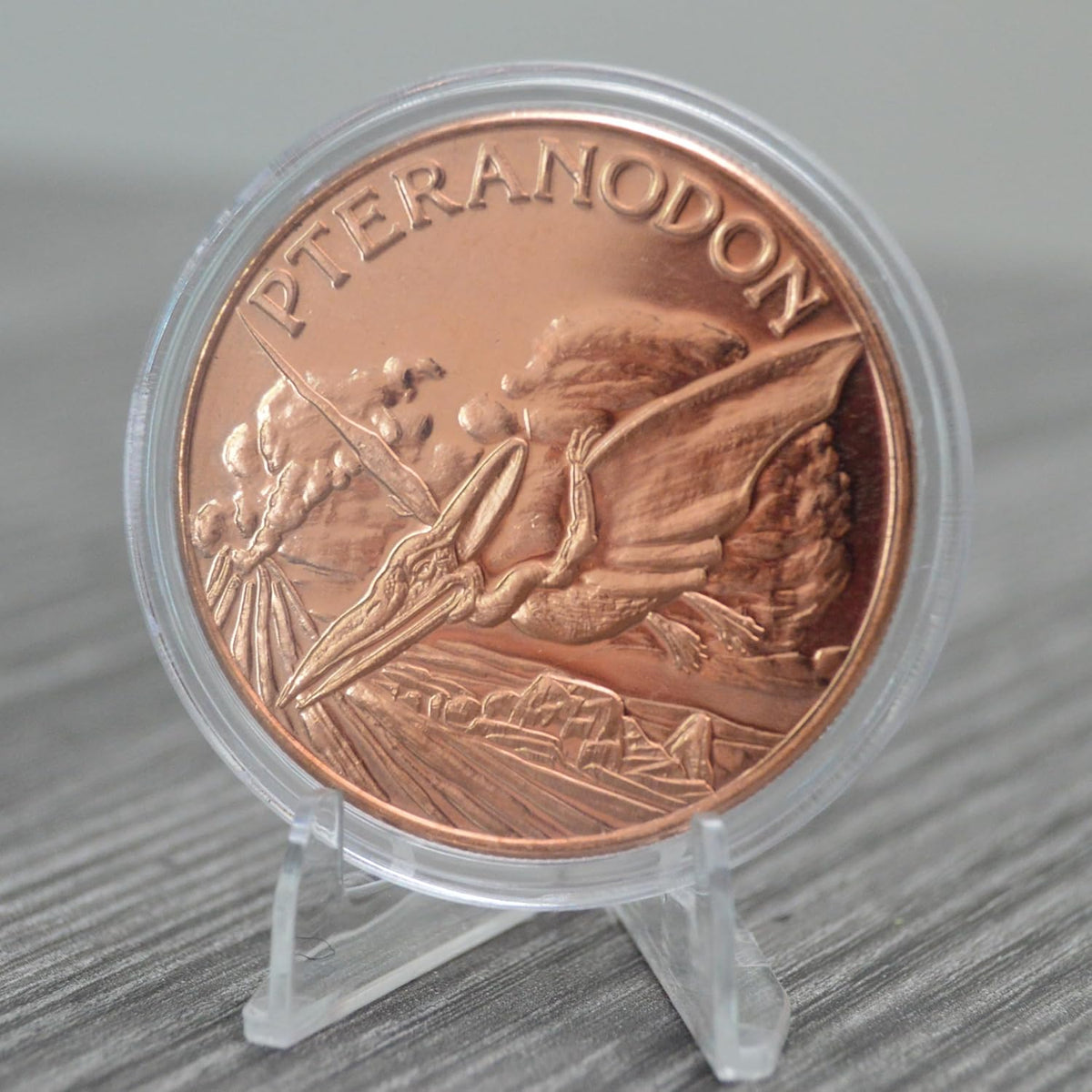 1 oz Pteranodon Copper Round & Capsule