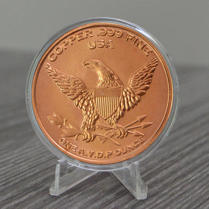 1 oz Great Horned Owl Copper Round & Capsule