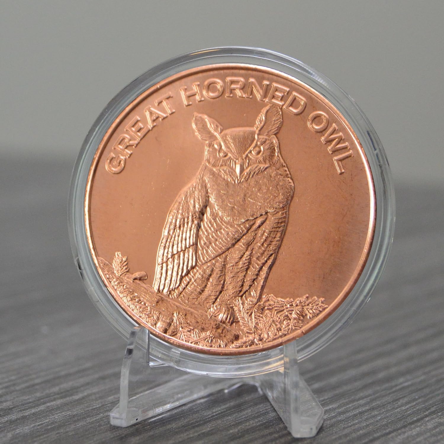 Great Horned Owl Copper Round – 1 oz .999 Fine Copper