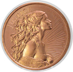 Lady Justice Copper Round – 1 oz .999 Fine Copper