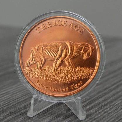 1 oz Saber Tooth Tiger Copper Round & Capsule