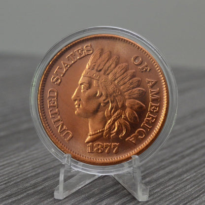 1 oz 1877 Indian Head Copper Round & Capsule