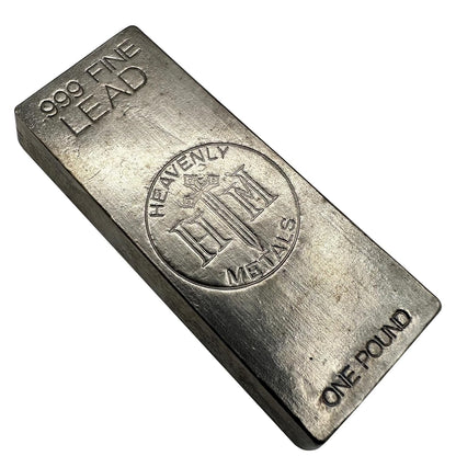 1 lb .999 Lead Hand-Poured Bullion Bar