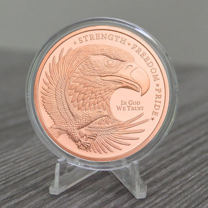 1 oz American Bald Eagle Copper Round & Capsule