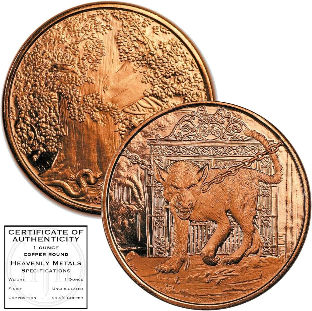 Hellhound Copper Round – 1 oz .999 Fine Copper