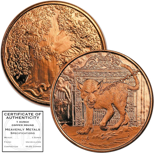1 oz Hellhound Copper Round & Capsule