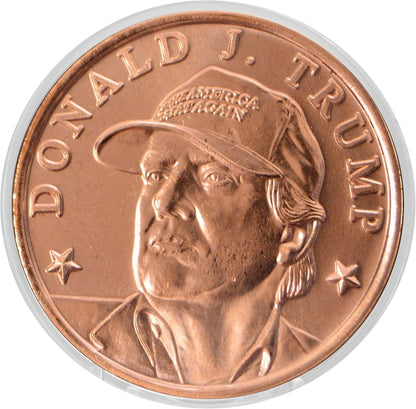1 oz Trump MAGA Copper Round & Capsule